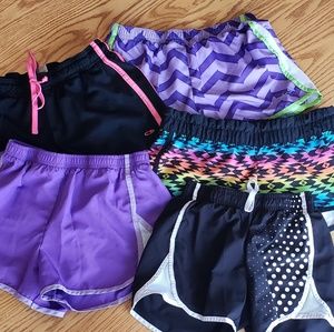 Girls 5 piece athletic shorts